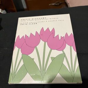 Tulip Shape Dual-Sided Magnifying Mirror